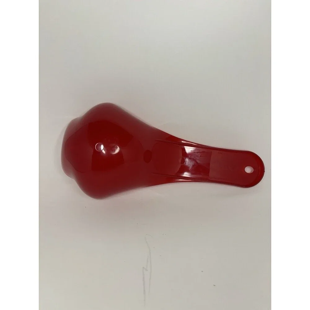Purina 1 Cup Red Plastic Paw-Shaped Pet Food Scoop, Reusable Handle